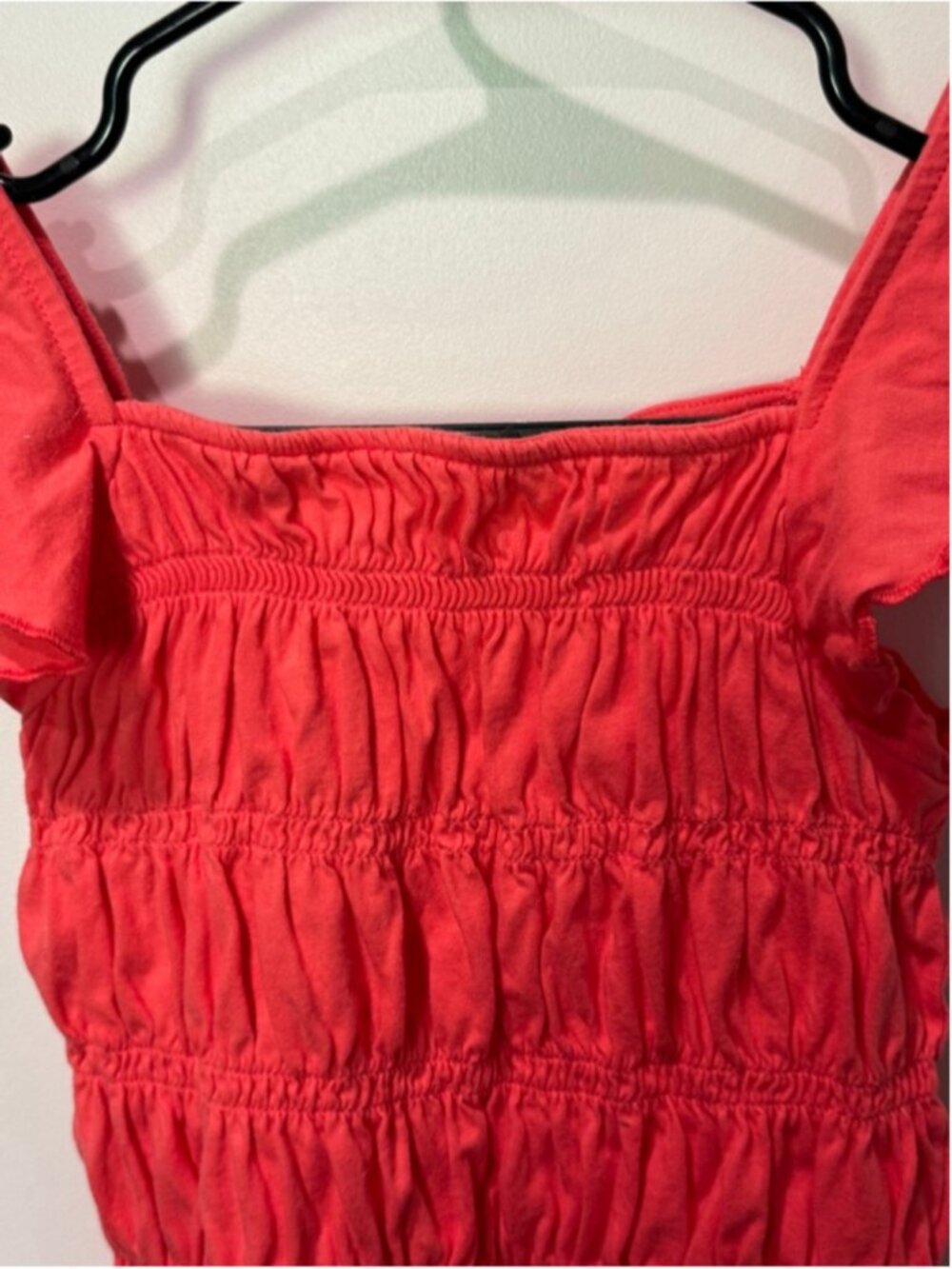 Girls GAP Kids Coral Smocked Crop Top M - Picture 2 of 4